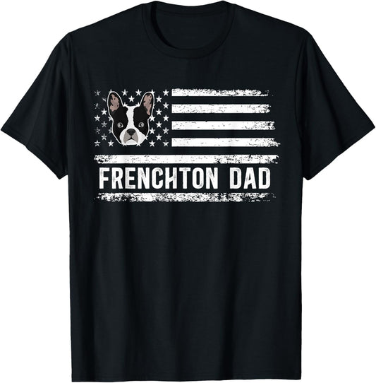 Frenchton Dad American Flag Frenchton Owner T-shirt