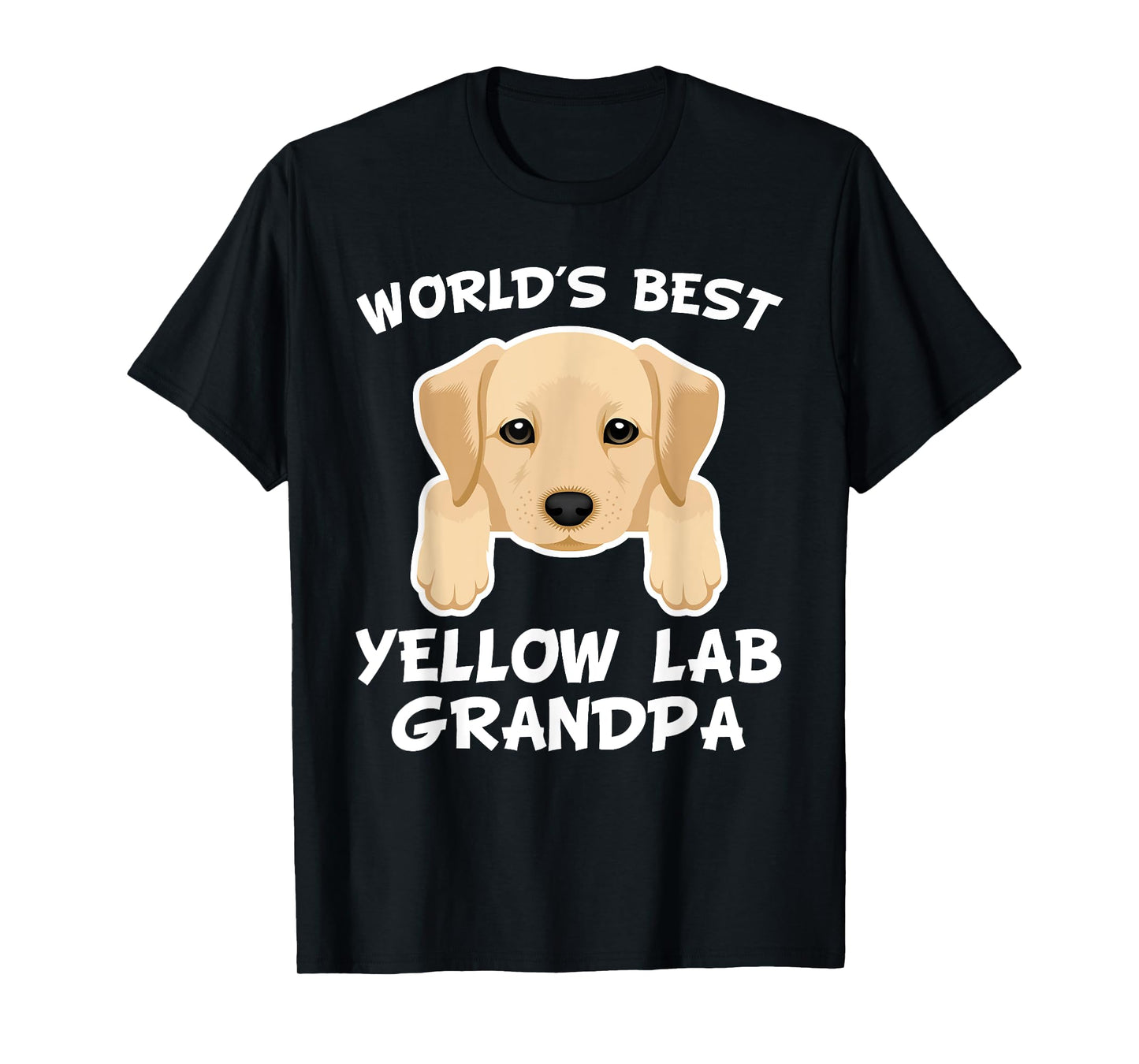 World's Best Yellow Lab Grandpa Dog Granddog T-Shirt Men T-Shirt