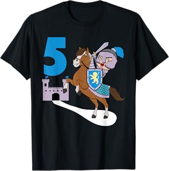 Children's Knight 5th Birthday Castle Castle Armor Medieval T-Shirt