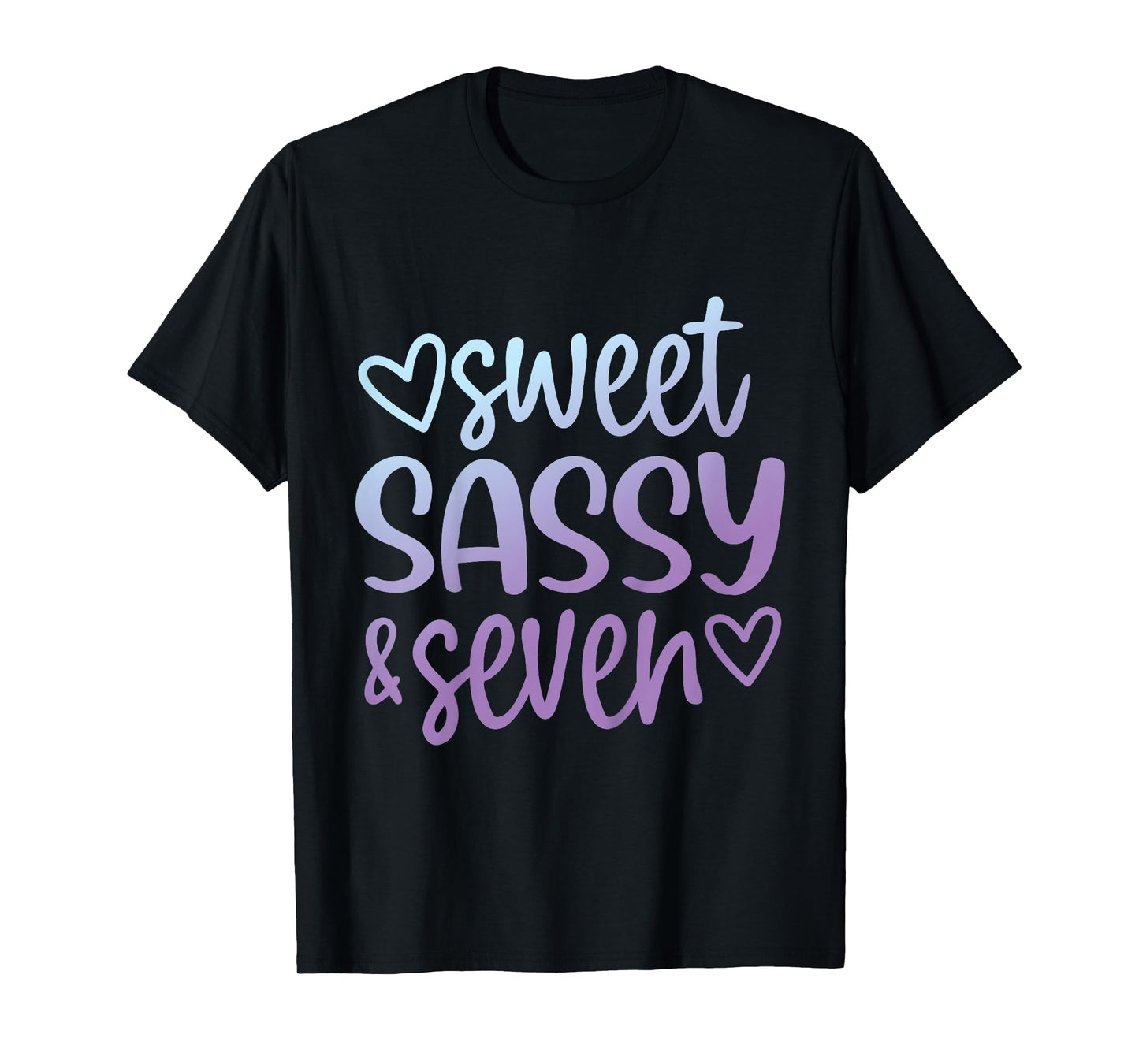 Tie Dye Sweet Sassy and Seven 7th Birthday Girls 7 Years Old T-Shirt
