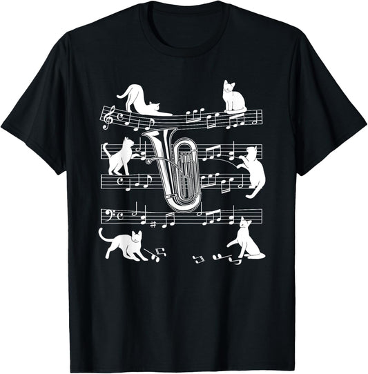 Tubist Cats for Cat loving Tuba player T-Shirt