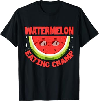 Watermelon Eating Champ Funny Watermelon Kawaii T-Shirt