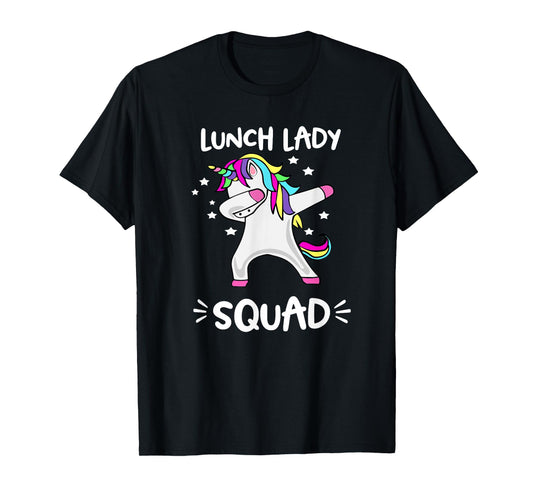Lunch Lady Squad Dabbing Unicorn Lunch Lady T-Shirt