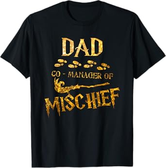 Magical Dad Manager of Mischief Birthday Family Matching T-Shirt