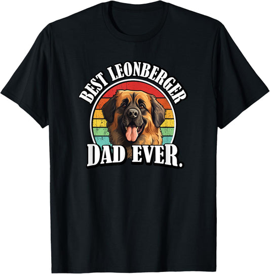 Funny Retro Vintage Best Leonberger Dad Lover T-Shirt