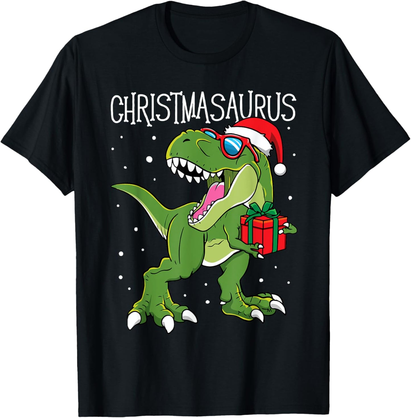 Boys Christmasaurus Christmas Dinosaur Dino Family Matching T-Shirt