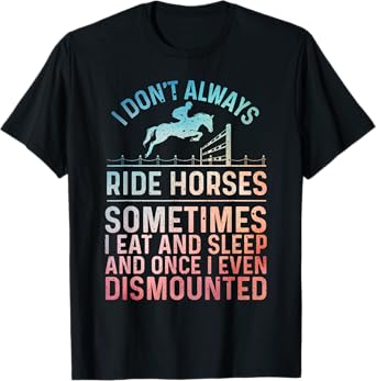 Best Horse Riding Art For Men Women Equestrian Horse Racing T-Shirt