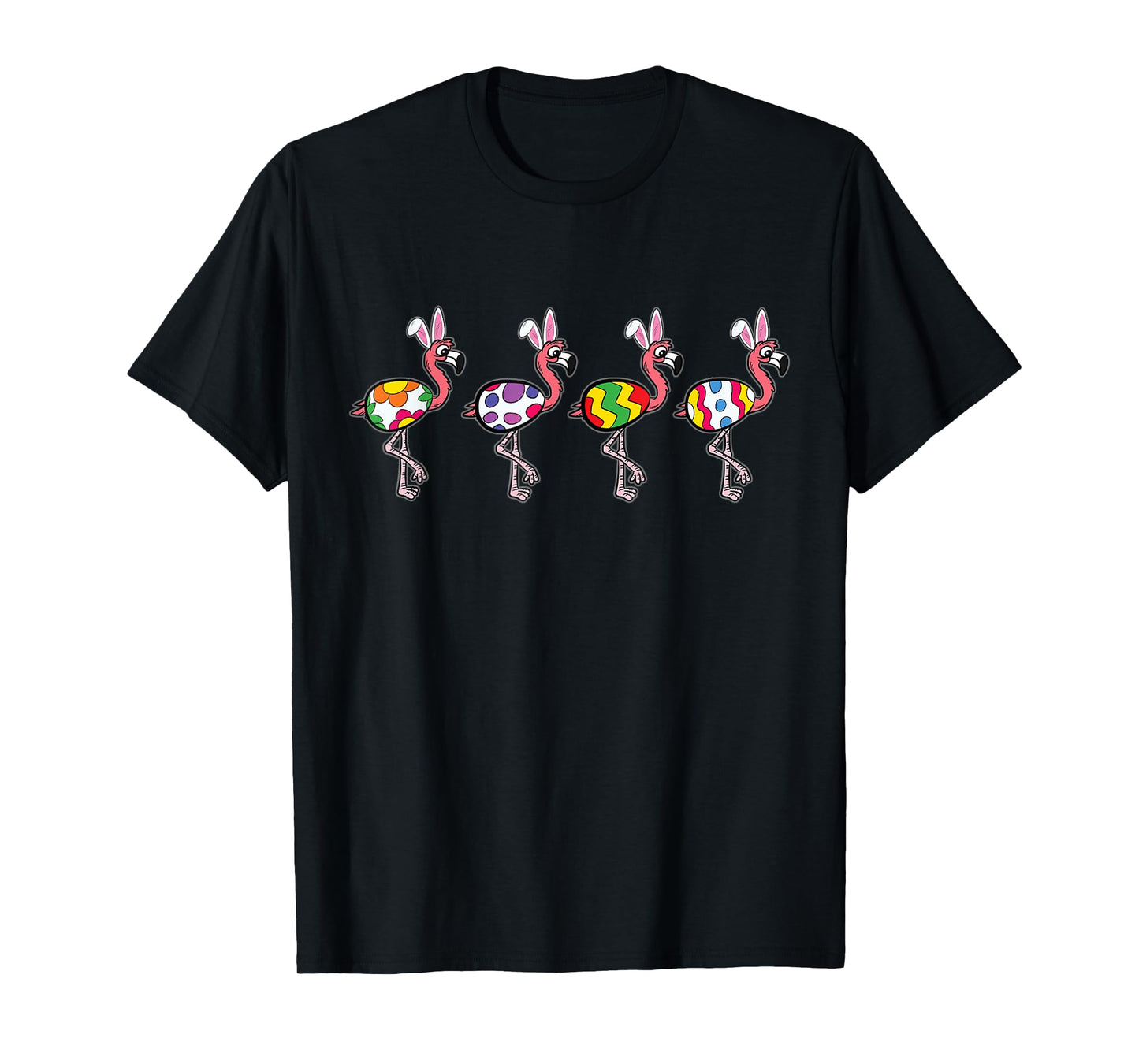 Flamingo Egg Bunny Ears Easter Cute Bird Rabbit Spring T-Shirt