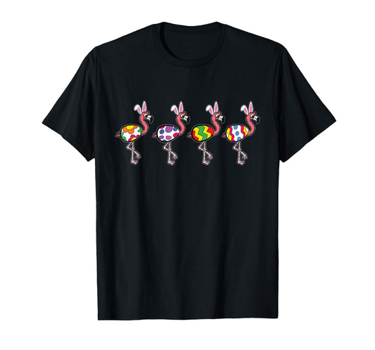 Flamingo Egg Bunny Ears Easter Cute Bird Rabbit Spring T-Shirt