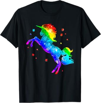UNICORN RAINBOW GALAXY GAY PRIDE T-shirt T-Shirt