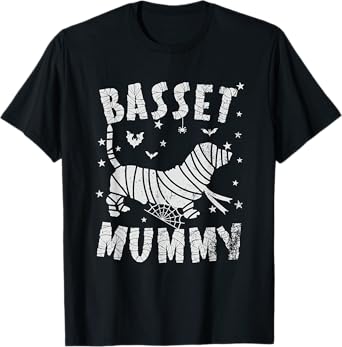Basset Hound Mummy - Halloween T-Shirt