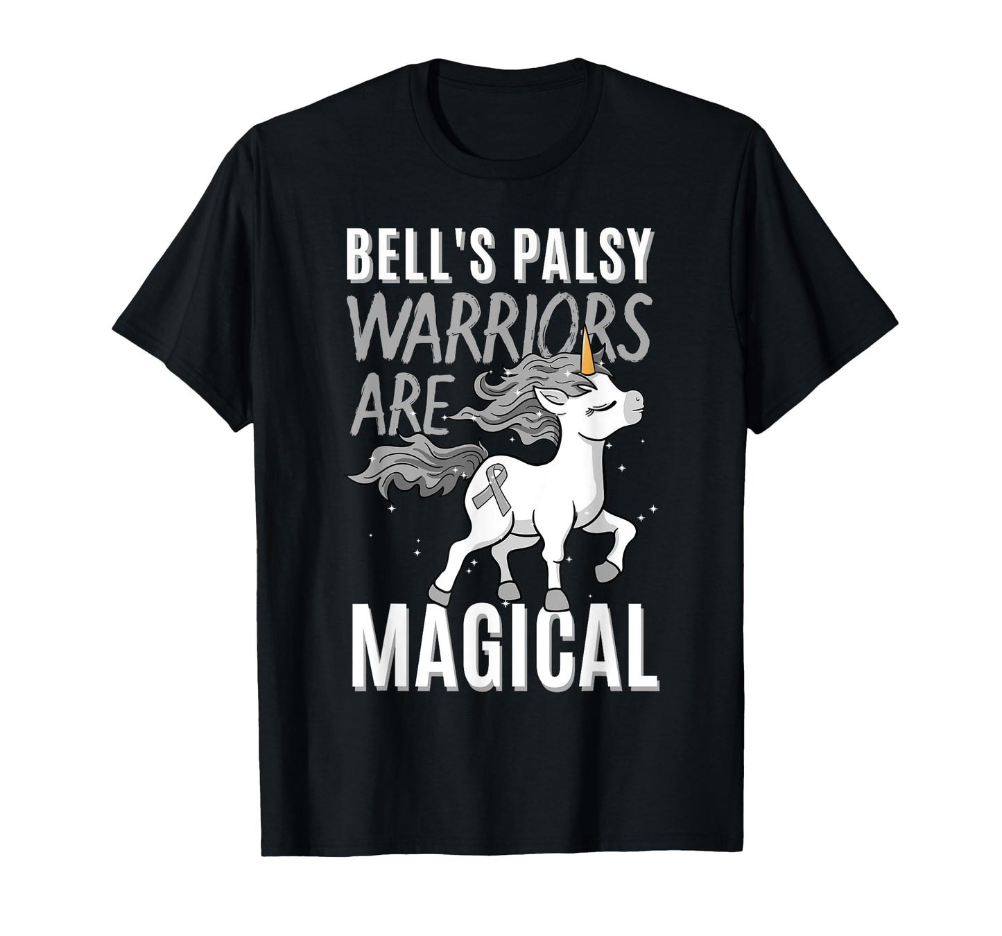 Bell's Palsy Warrior Idiopathic Facial Paralysis Unicorn T-Shirt