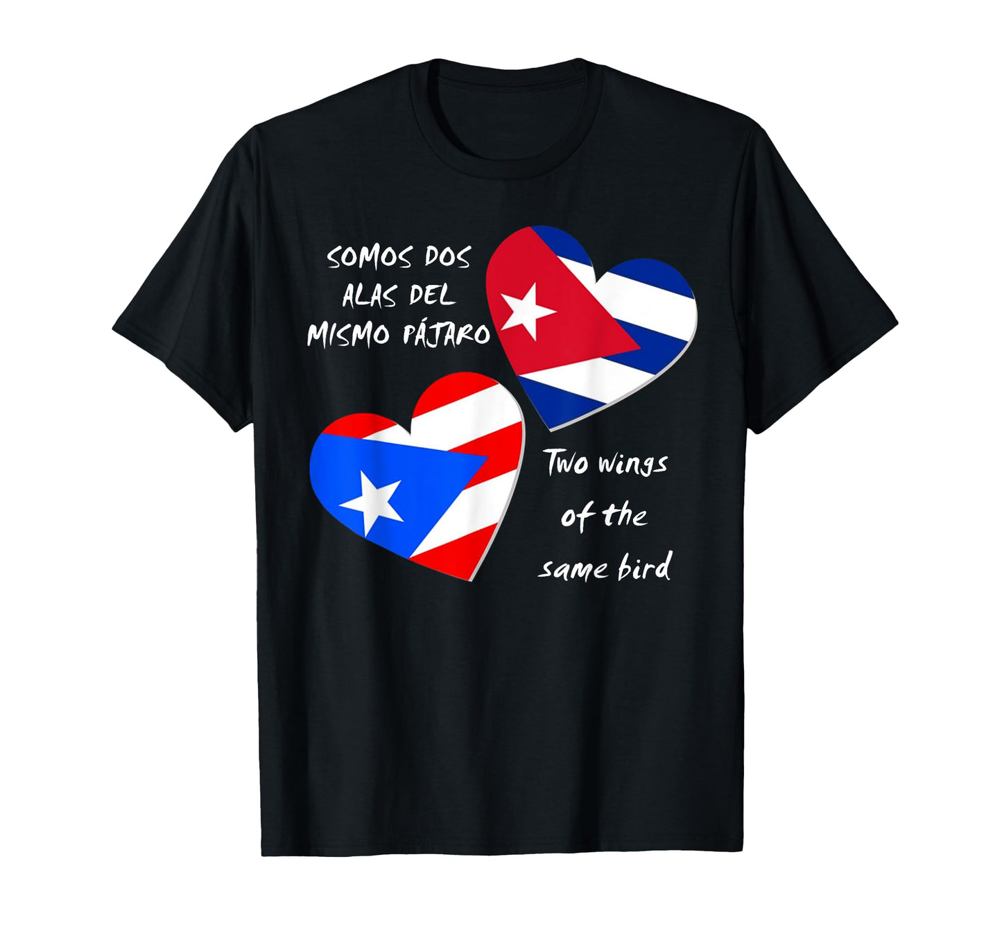 Puerto Rico and Cuba Heart, Two wings of the same bird T-Shirt