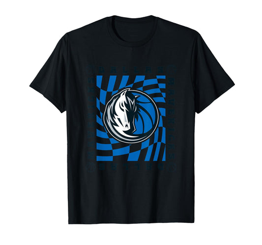 NBA Dallas Mavericks Retro Checkerboard Wave T-Shirt