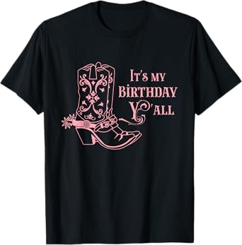 Cowgirl Birthday Y'all Country Western Bday Girl T-Shirt