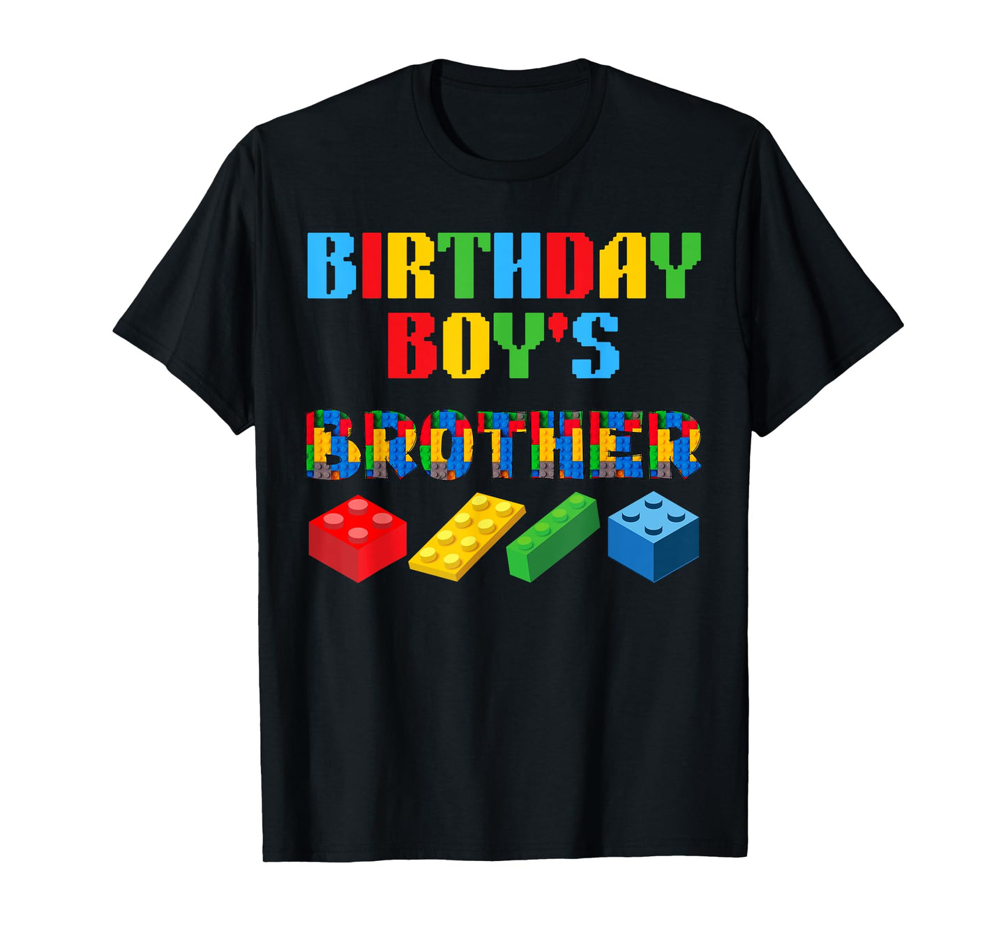 Brother Birthday Boy's Blocks Building Master Builder Funny T-Shirt