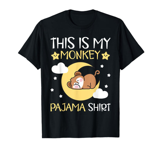 Cute PJ Teen Boys Girls PJs Funny This Is My Monkey Pajama T-Shirt