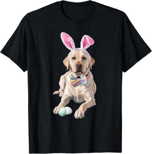 Yellow Lab Labrador Easter Dog Bunny Ears Egg Hunt Puppy Pup T-Shirt