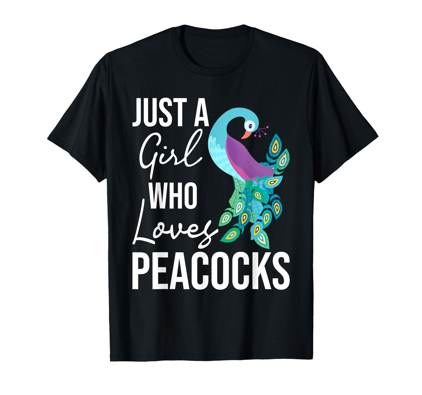 A Girl Who Loves Peacocks - Zookeeper Ornithologist T-Shirt