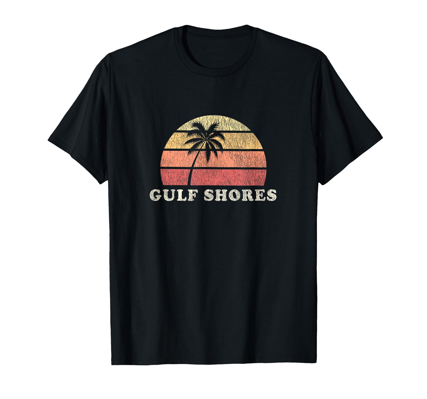 Gulf Shores AL Vintage 70s Retro Throwback Design T-Shirt