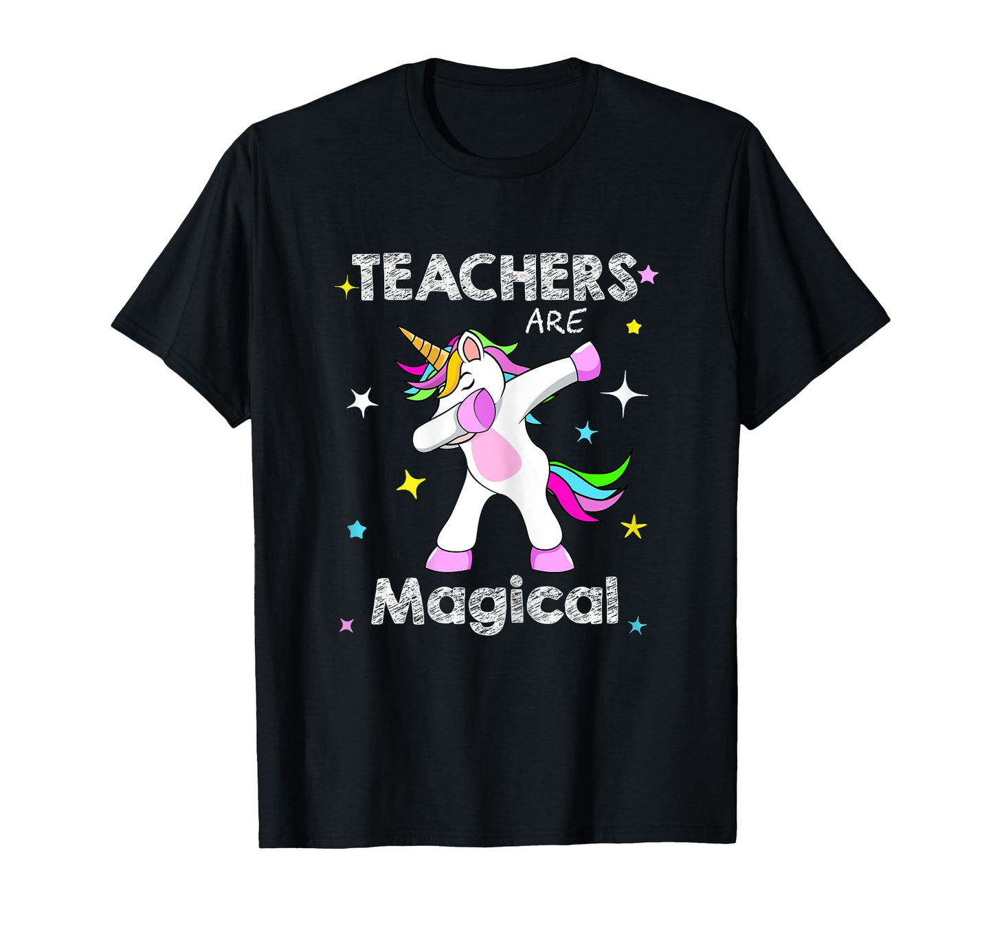 Teachers Are Magical Shirt Dabbing Unicorn Teaching Tee T-Shirt