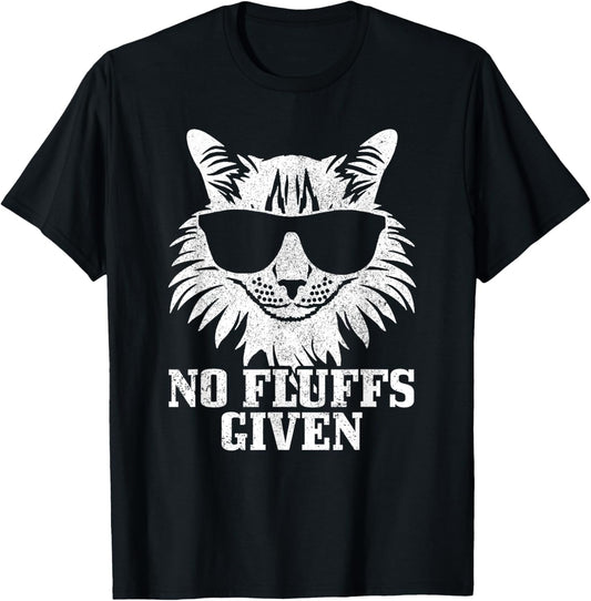 Maine Coon No Fluffs Given Cat Mom Dad Funny Cat Maine Coon T-Shirt