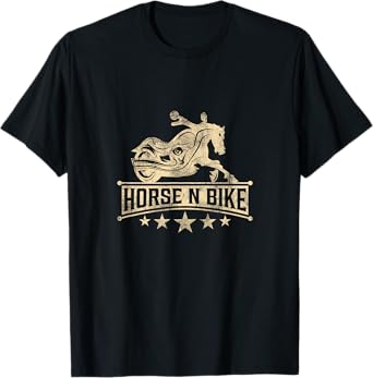 Horse Bike Hobby Motorcycle Riding Biking Retro T-Shirt