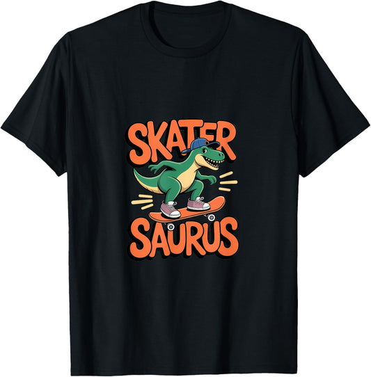 Skatersaurus – Funny Dinosaur on Skateboard Graphic T-Shirt