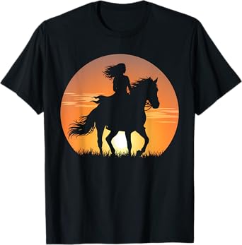 Funny Horse Lovers Tee | Animal Print for Girls Women & Kids T-Shirt