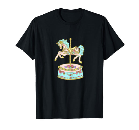 Carousel Unicorn Pink Turquoise T-Shirt