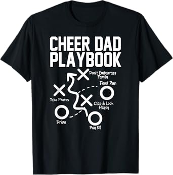 Cheer Dad Playbook Funny design T-Shirt