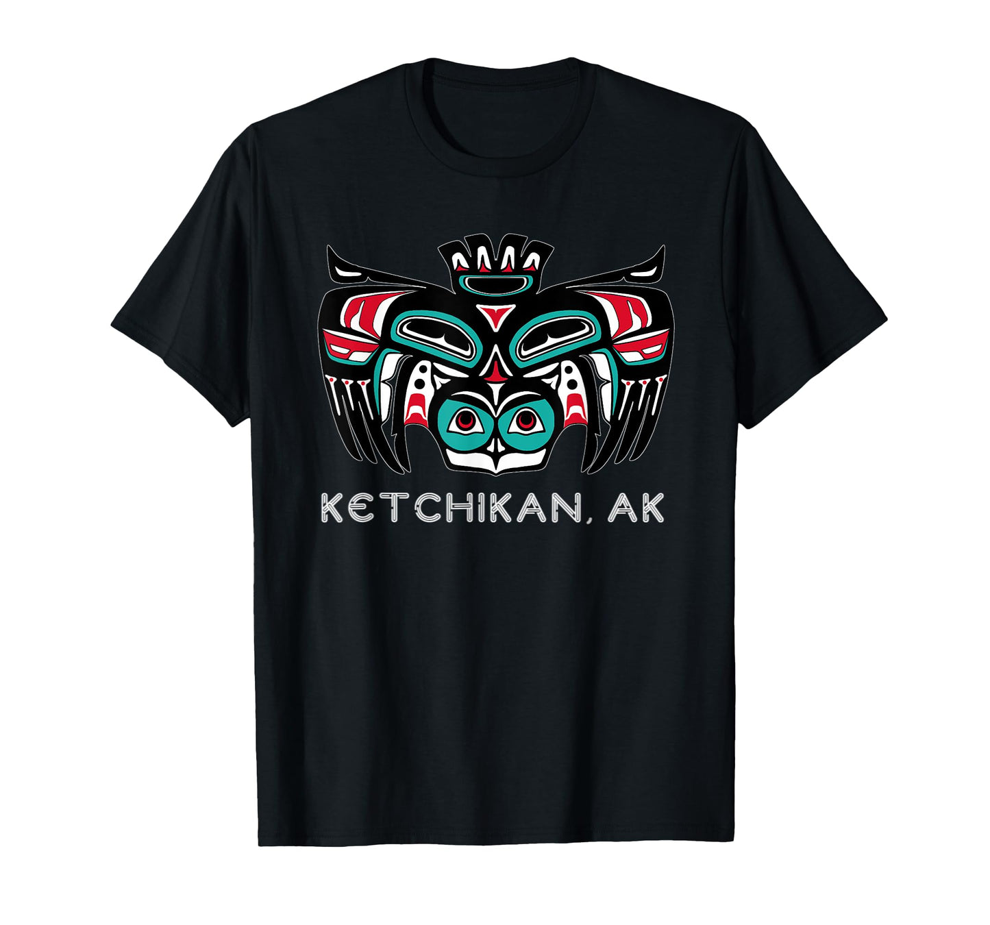 Ketchikan Alaska Native American Art Style Tlingit Owl Bird T-Shirt