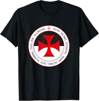 The Knights Templar Cross Christian Crusader Motto Gift T-Shirt