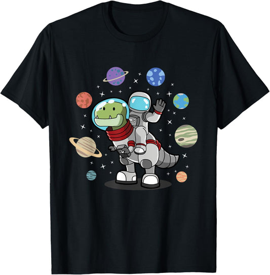 Dinosaur, Astronaut & Planets, Space & Dino, Space T-Shirt