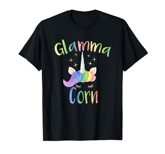 Glamma Corn Funny Unicorn Grandma T-Shirt