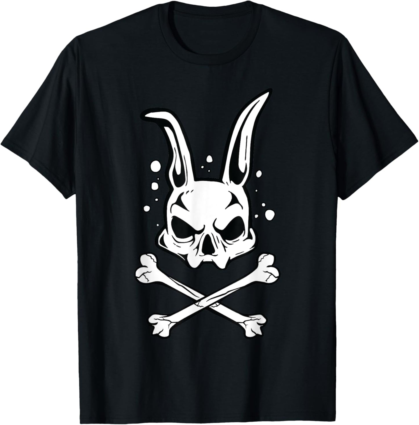 Scary Skull And Crossbones Bad Rabbit Horror Bunny Halloween T-Shirt