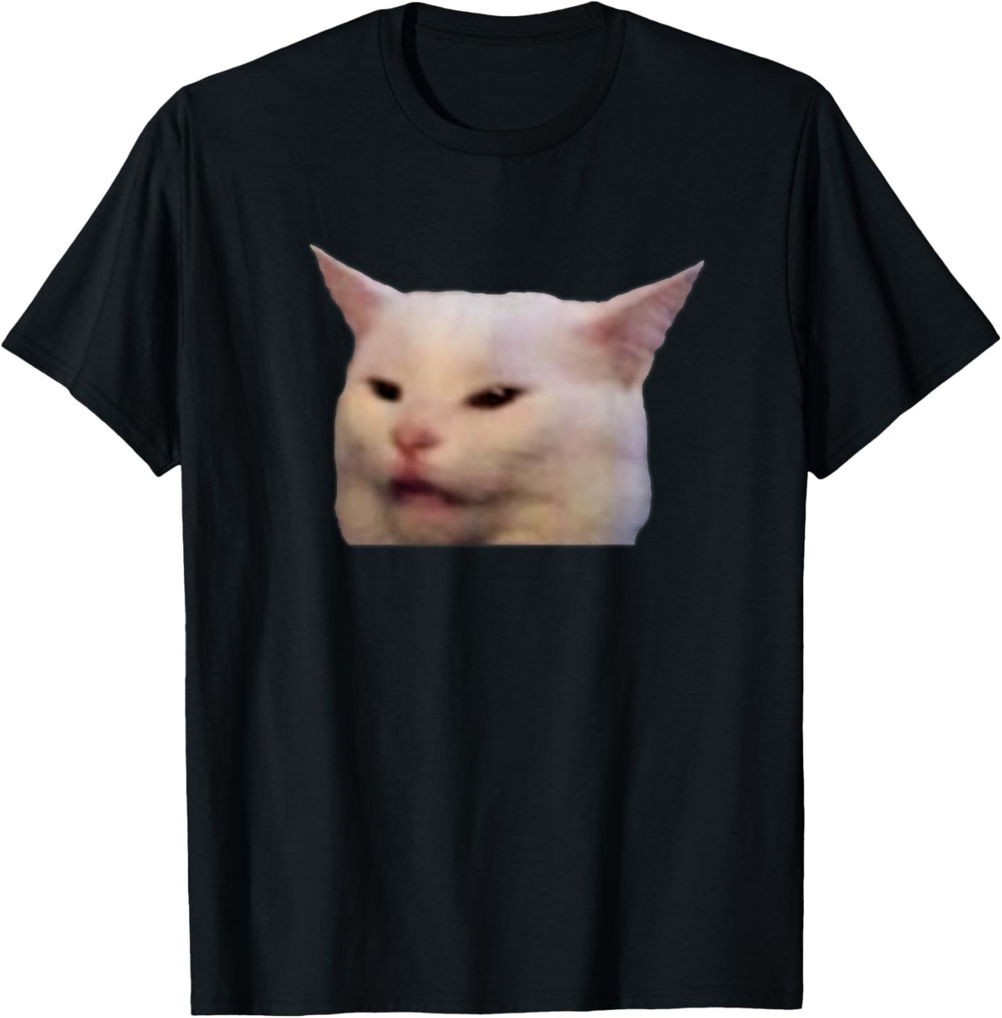 Woman yelling at a cat confused T-Shirt