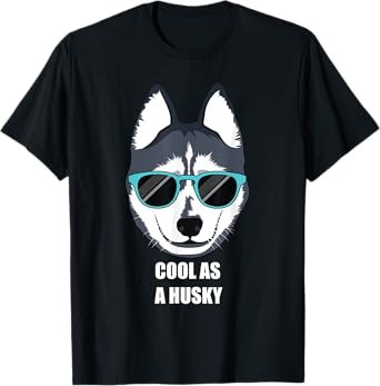 Malamute Cool as a Siberian Husky Shirt with Sunglasses T-Shirt