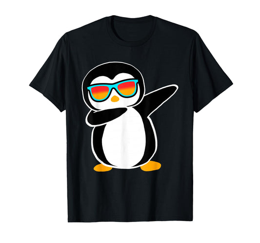 Dabbing Penguin Cute Animal Birthday Party Gift T-Shirt