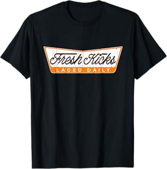Orange Fresh Kicks Orange Graphic T-Shirt, Small, Black