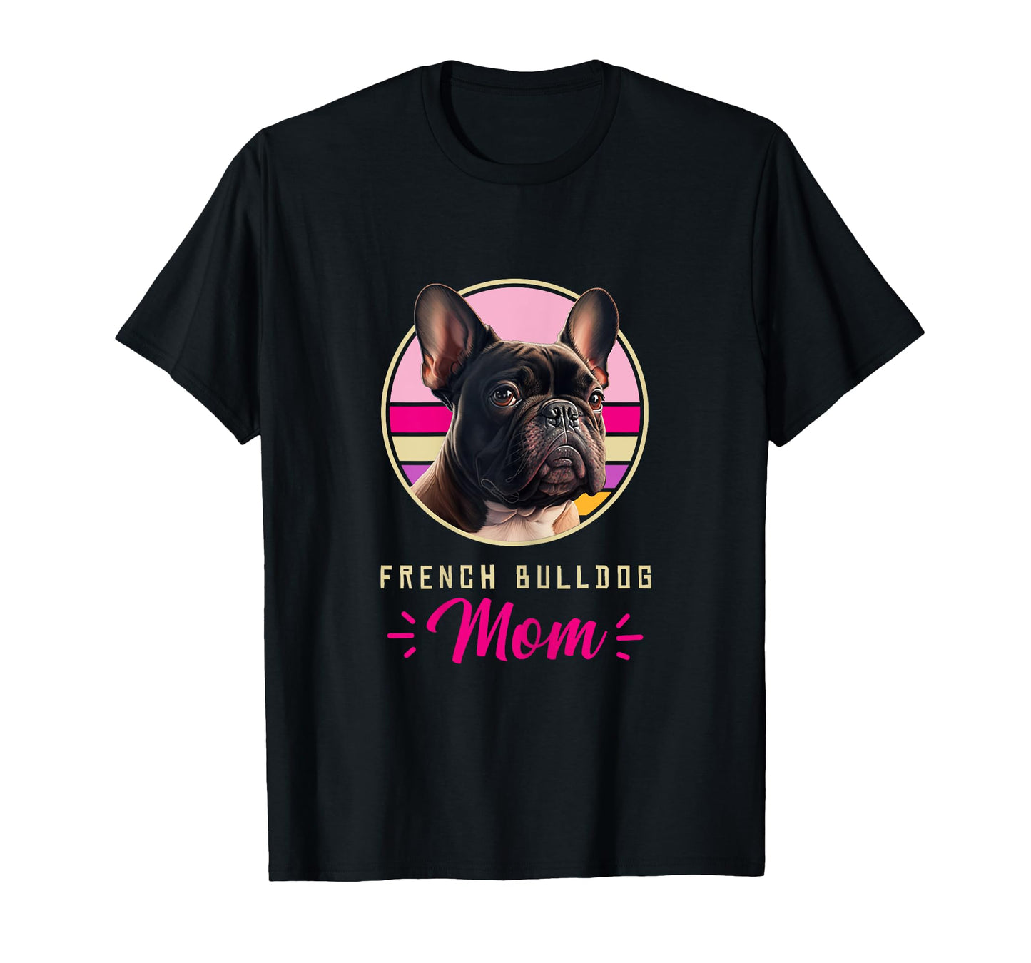 Funny French Bulldog Retro Outfits Clothes Frenchie Dog Mom Women Kids T-Shirt