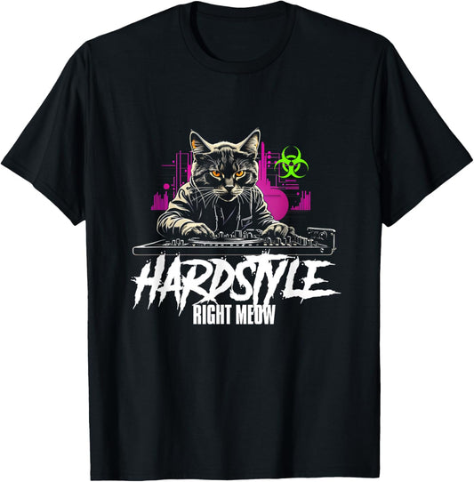 Hardstyle Outfit Cat DJs Hardstyle RIGHT MEOW T-Shirt