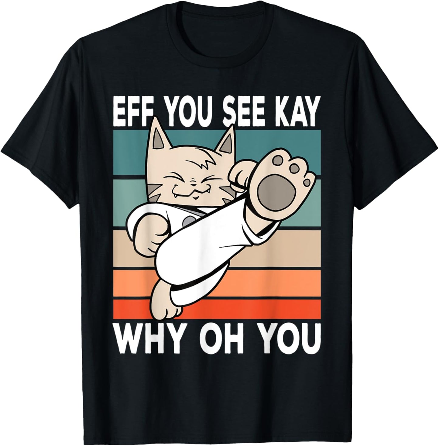 Eff You See Kay Why Oh You Cat Vintage T-Shirt
