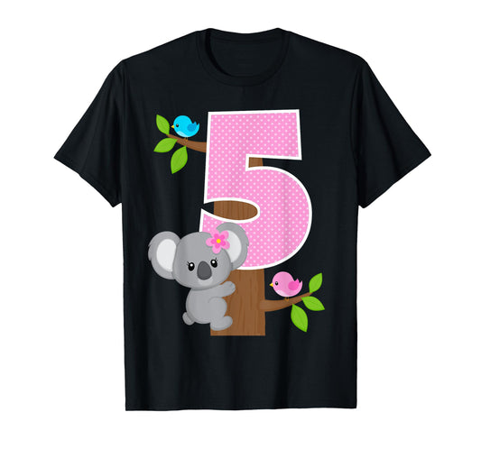 Koala Bear 5th Birthday Girl 5 Year Old Birthday Koalas Bday T-Shirt