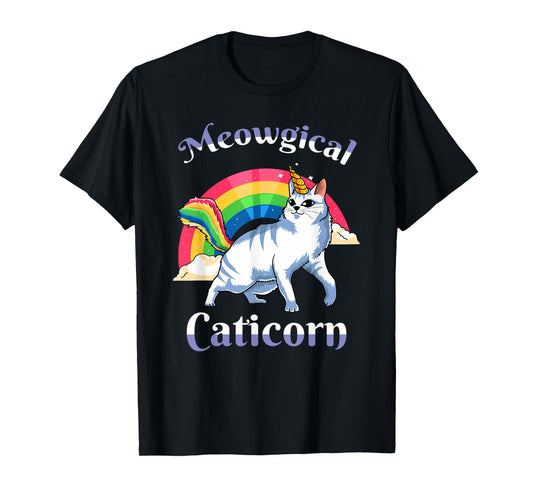 Meowgical Caticorn Unicorn Cat Girls Kitty Kitten Lover Gift T-Shirt