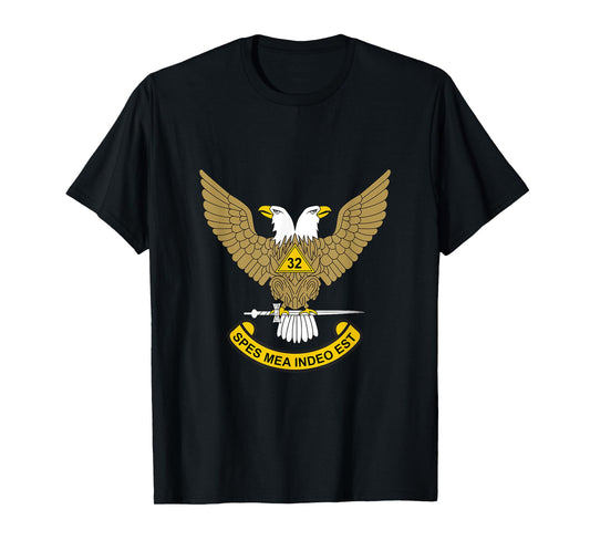 32nd Degree Mason 32 Masonic Scottish Rite AASR Wings Up T-Shirt