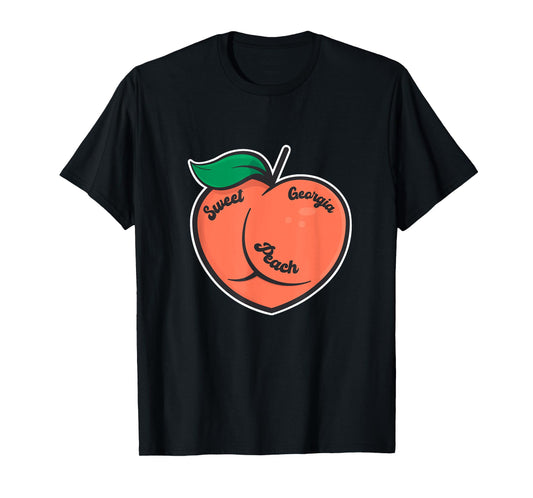 Sweet Georgia Peach Cute Peach With Heart Shaped Women Girls T-Shirt