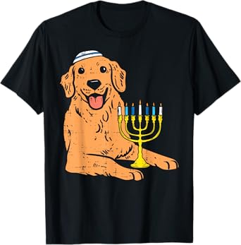 Jewish Golden Retriever Dog Hanukkah Pajamas Chanukah PJs T-Shirt