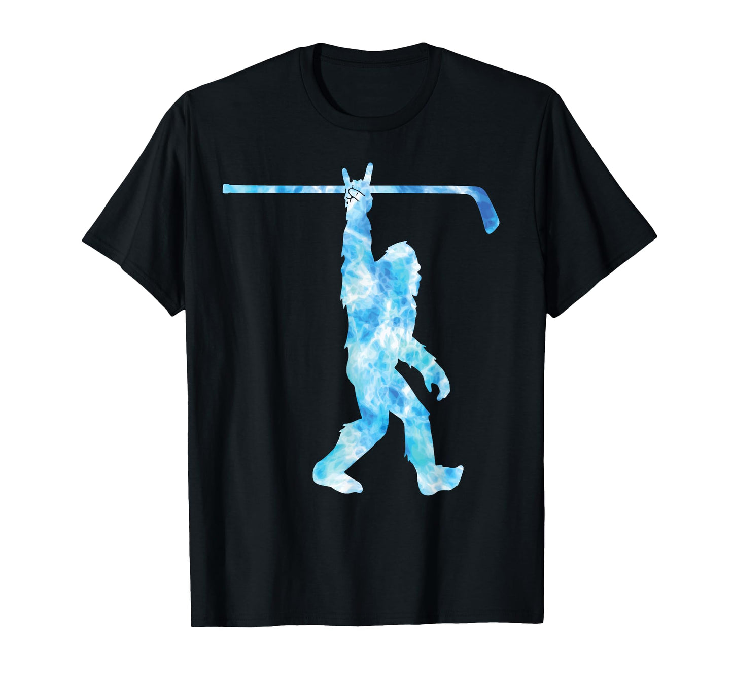 Bigfoot Hockey Funny Sasquatch Rock An Roll Youth Boys Men T-Shirt