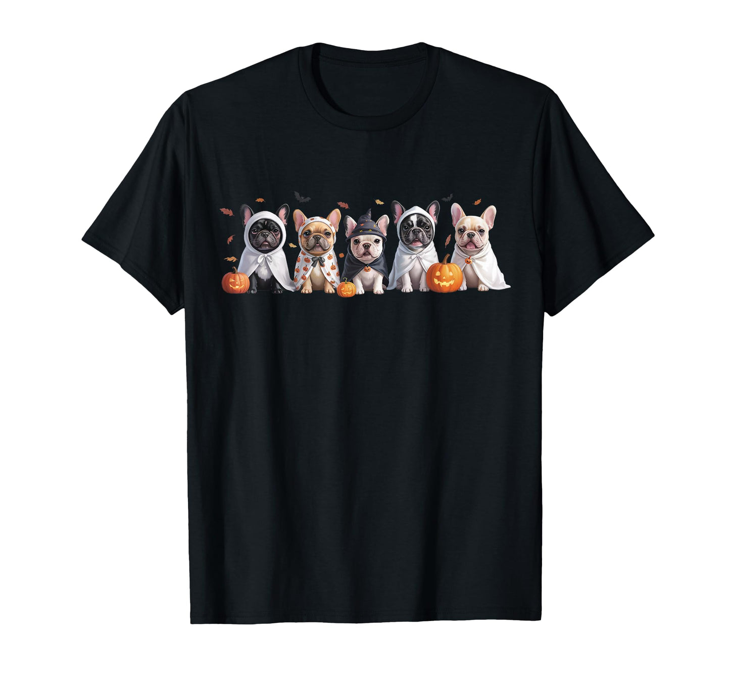 Cute French Bulldog Halloween Costume Frenchie Dog Ghost T-Shirt